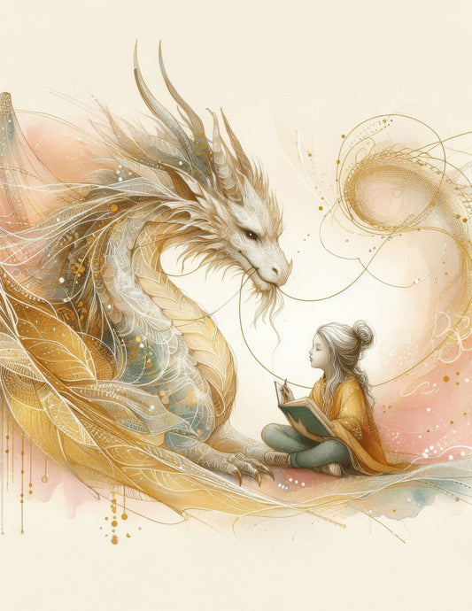 Reading with Dragon's Watercolor Collection