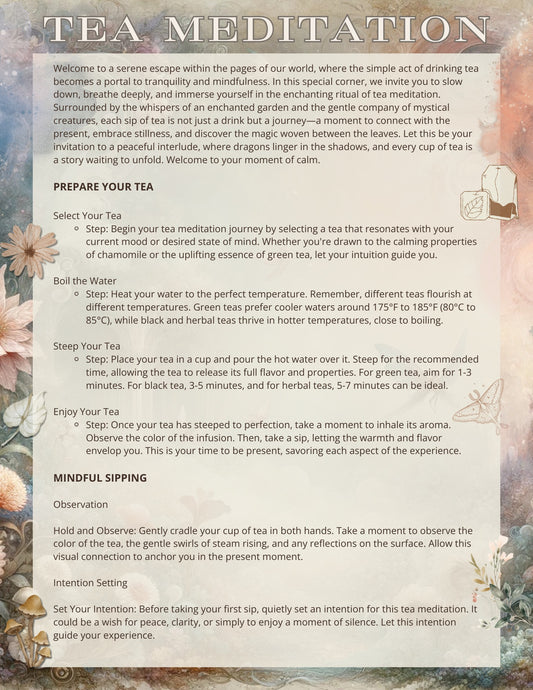 Embrace Tranquility with Our Tea Meditation Practice
