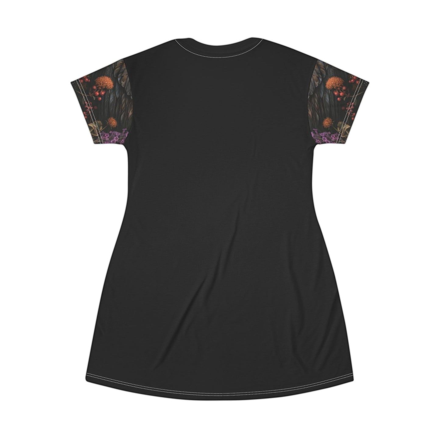 Mystic Raven Bloom T-Shirt Dress (AOP)