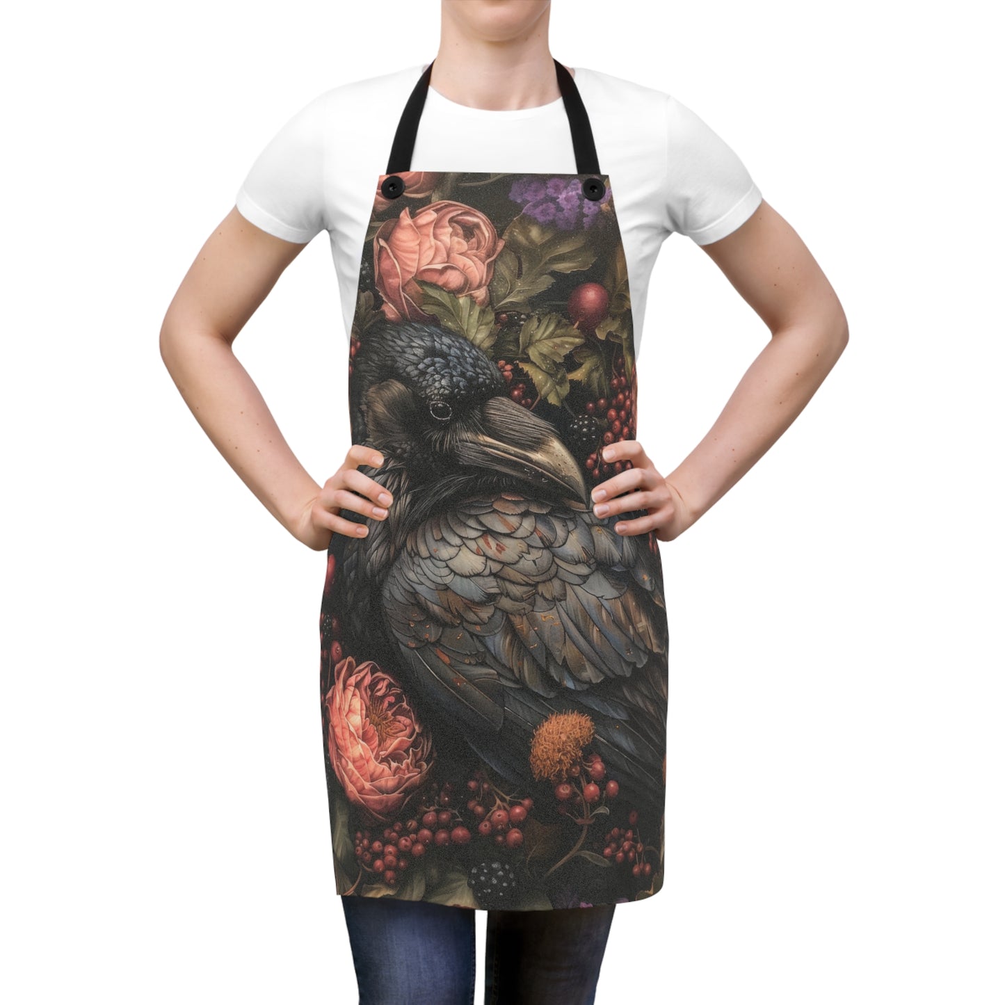 Enchanted Raven's Garden Apron (AOP)
