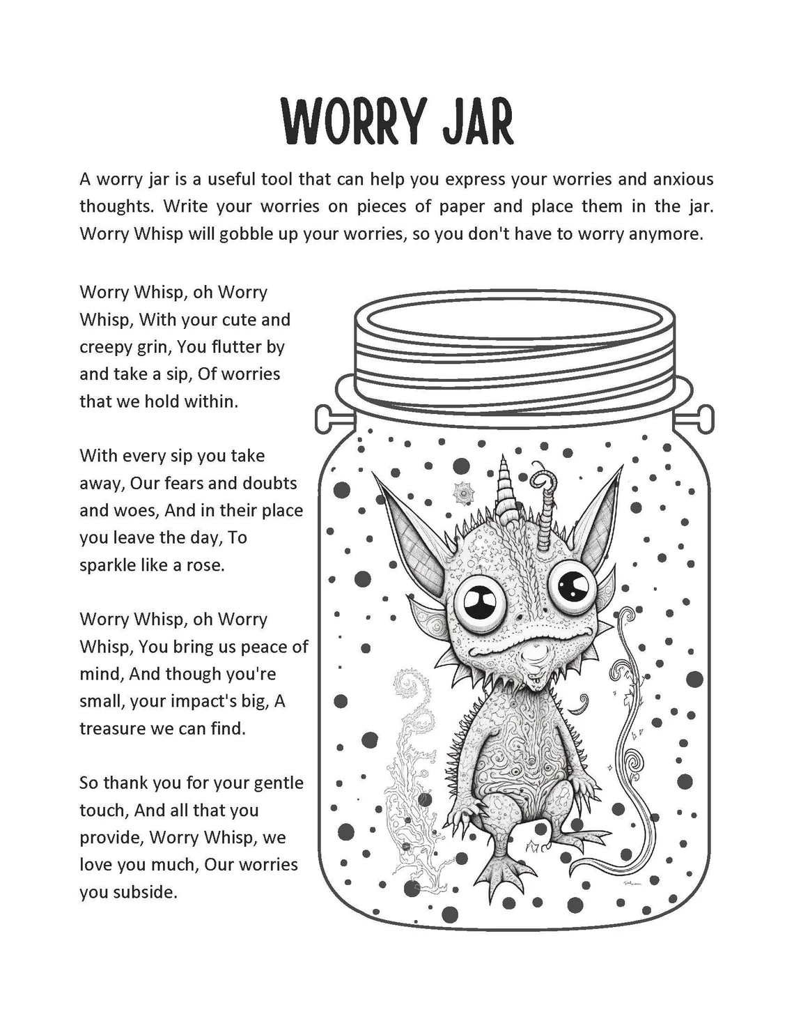 Mental Health and Wellness Activities for Kids - Art Therapy - Printable, Instant Download