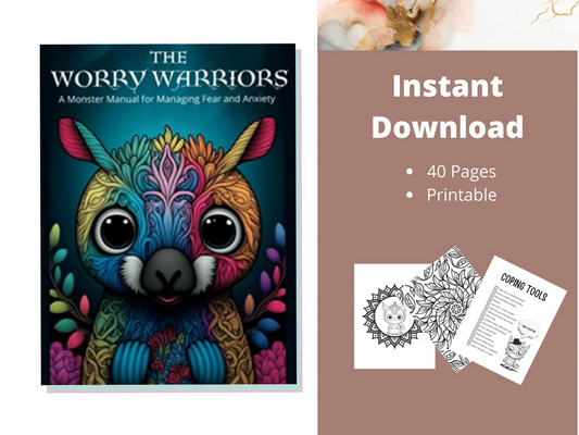Mental Health and Wellness Activities for Kids - Art Therapy - Printable, Instant Download