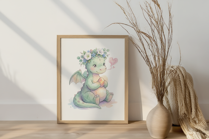 Printable Nursery Wall Art Bundle (16 Prints), Pastel Fantasy Creatures + Quotes, Instant Download