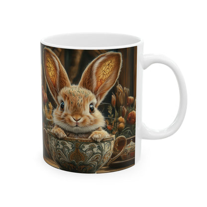 Bunny's Garden Delight Ceramic Mug, (11oz, 15oz)