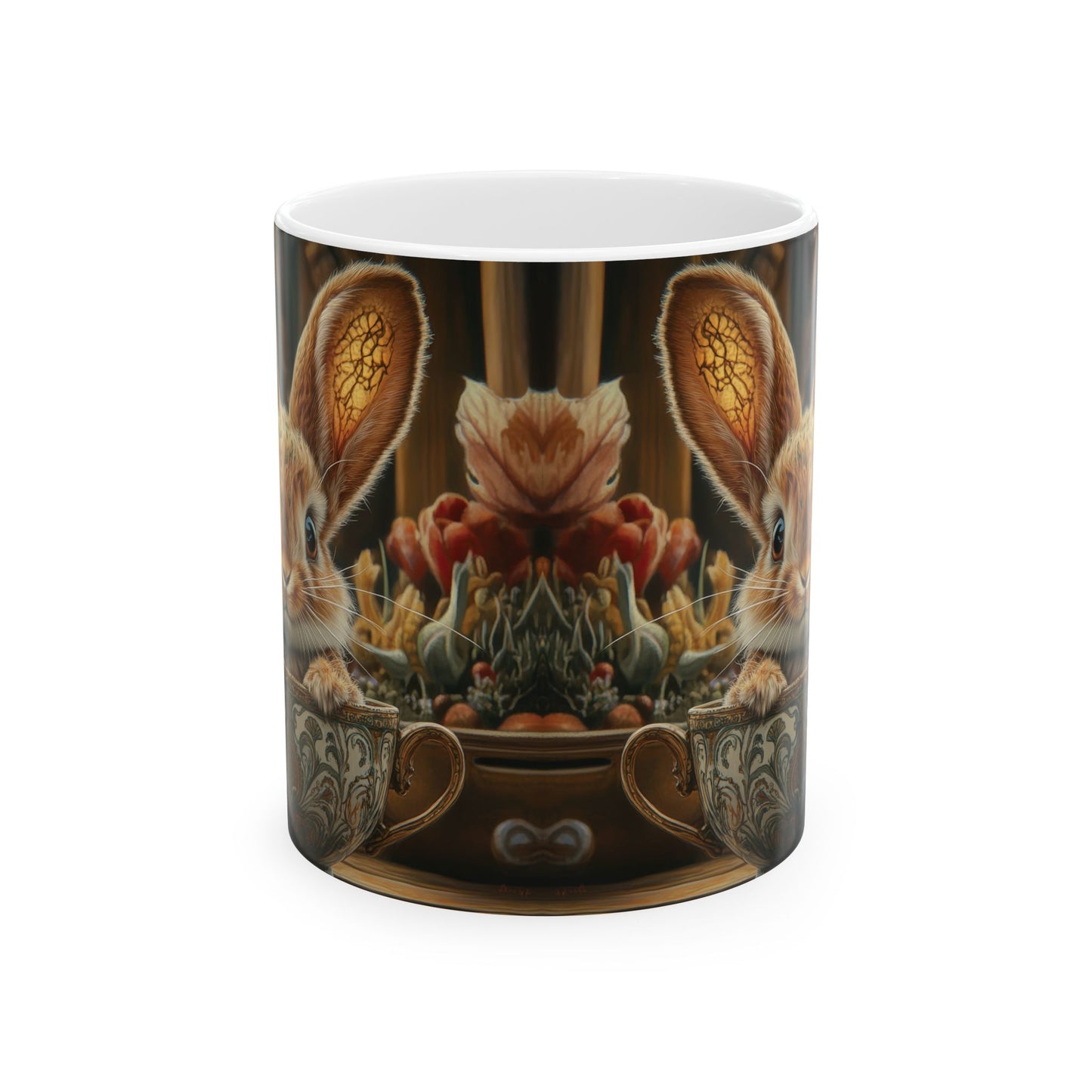 Bunny's Garden Delight Ceramic Mug, (11oz, 15oz)